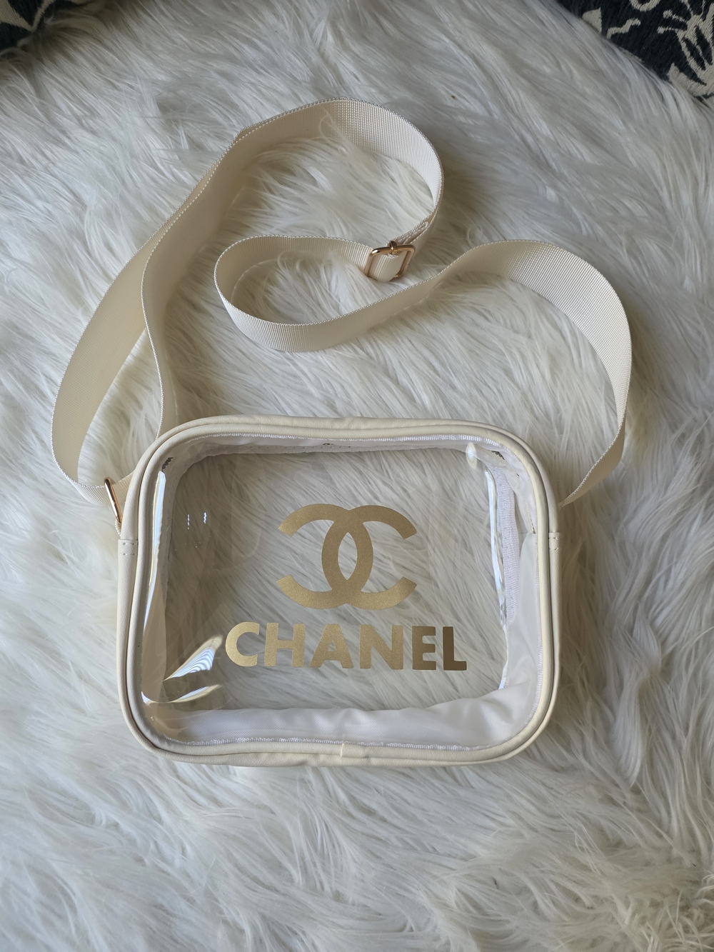 Clear PVC Crossbody Bag Stadium Approved Bag Cosmetic Bag